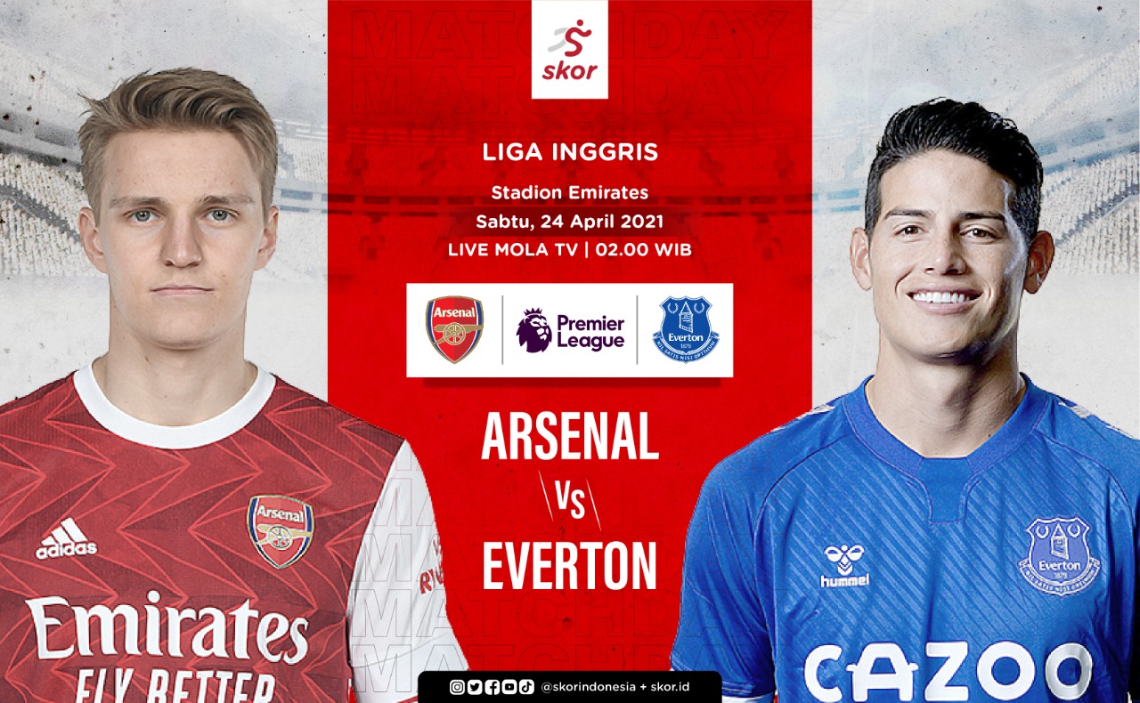 Link Live Streaming Arsenal vs Everton di Liga Inggris