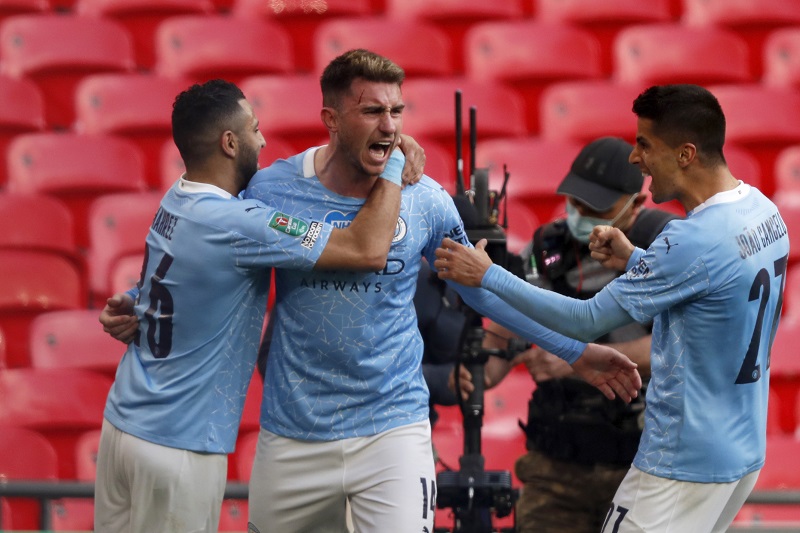 VIDEO: Gol Aymeric Laporte Antarkan Man City Juara Piala Liga Inggris 2020-2021
