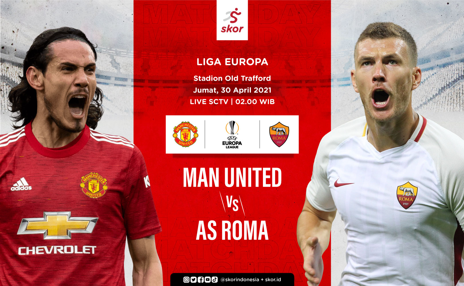 Link Live Streaming Liga Europa: Manchester United vs AS Roma