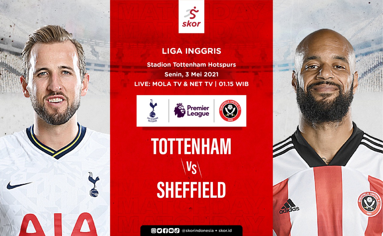 Link Live Streaming Liga Inggris: Tottenham Hotspur vs Sheffield United