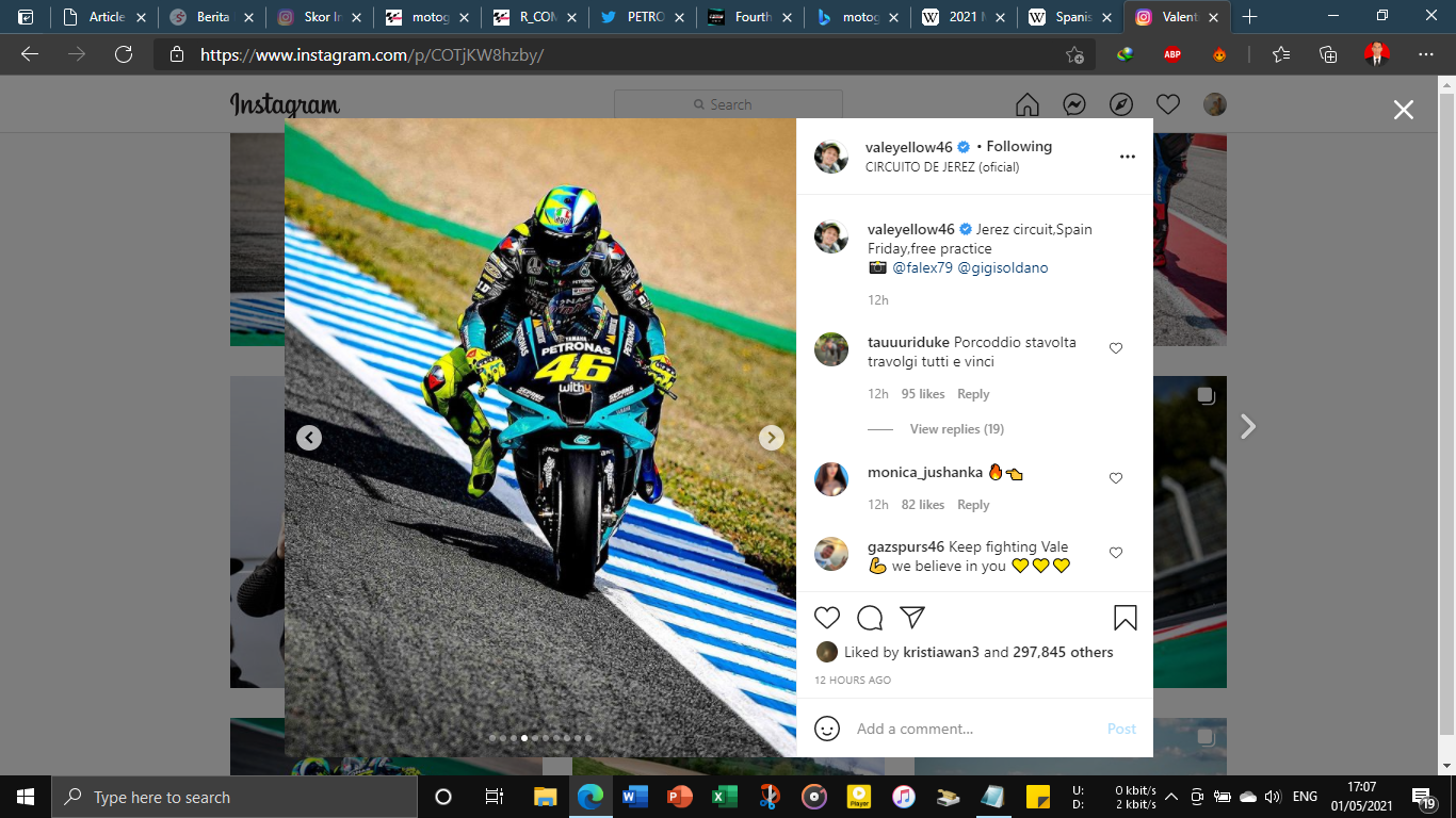 MotoGP Spanyol 2021: Ban Belakang Masih Jadi Momok Valentino Rossi