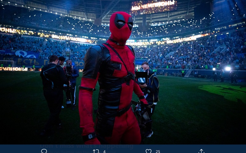 Demi Anak, Artem Dzyuba Kenakan Kostum Deadpool dalam Perayaan Gelar Zenit