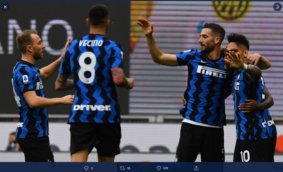 Hasil Inter Milan vs Sampdoria: Tampil Agresif, Nerazzurri Pesta Gol