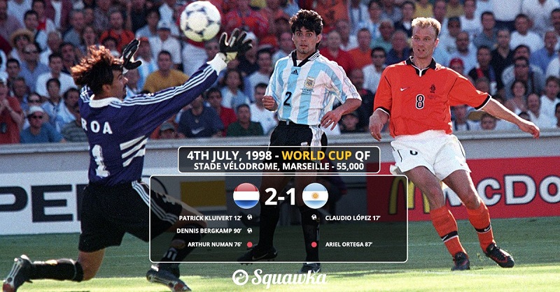 VIDEO: Gol Cantik Dennis Bergkamp Penentu Kemenangan Belanda atas Argentina