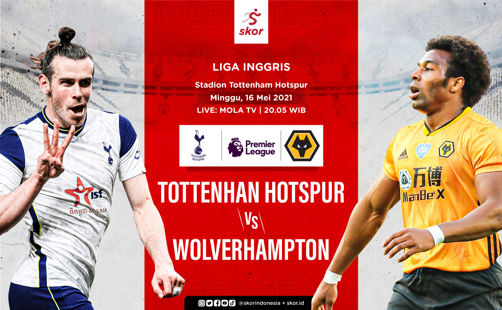 Link Live Streaming Tottenham Hotspur vs Wolverhampton di Liga Inggris