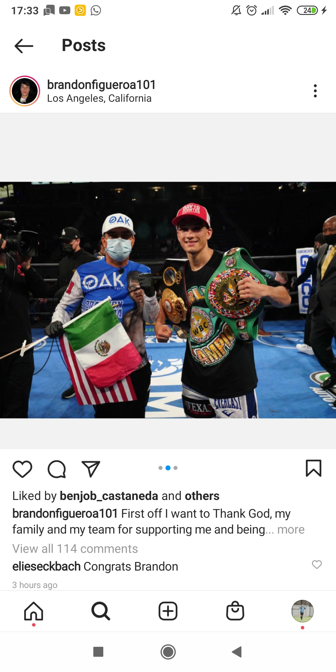 Brandon Figueroa Kawinkan Sabuk Juara Tinju WBA dan WBC