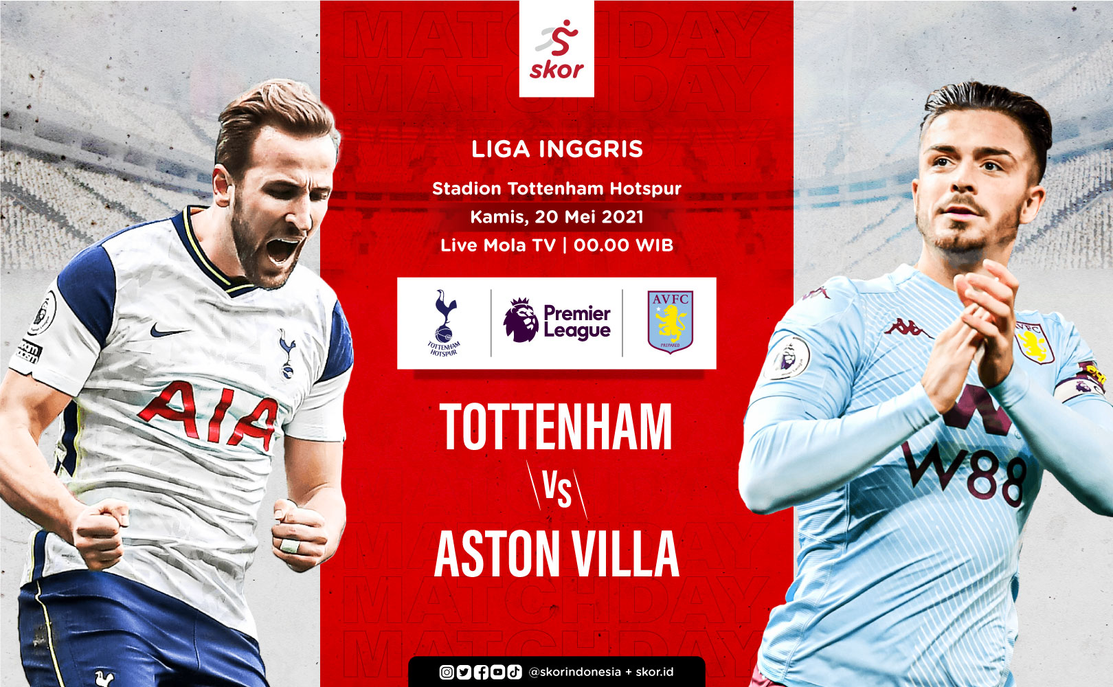 Link Live Streaming Tottenham Hotspur vs Aston Villa di Liga Inggris
