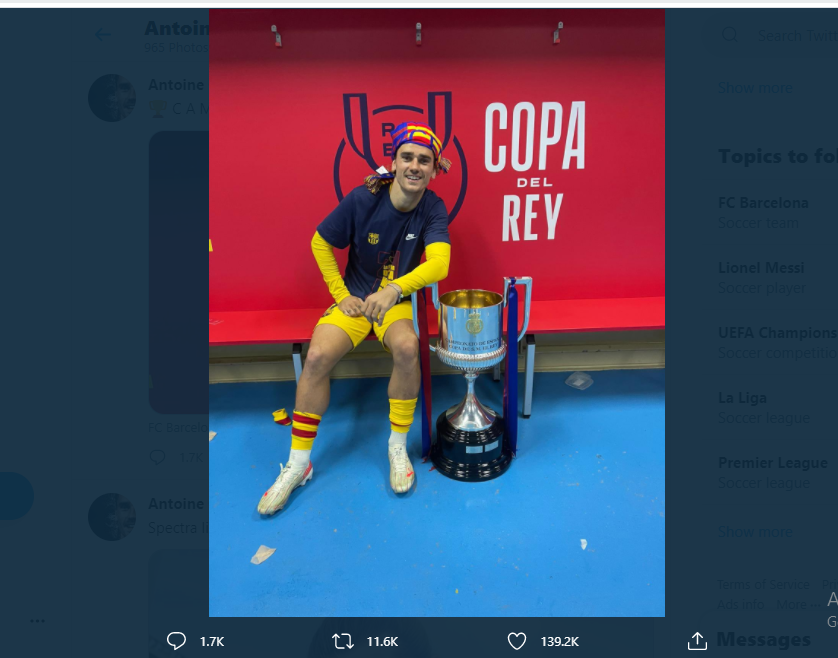 VIDEO: Koleksi Gol Terbaik Antoine Griezmann di Copa del Rey 2020-2021