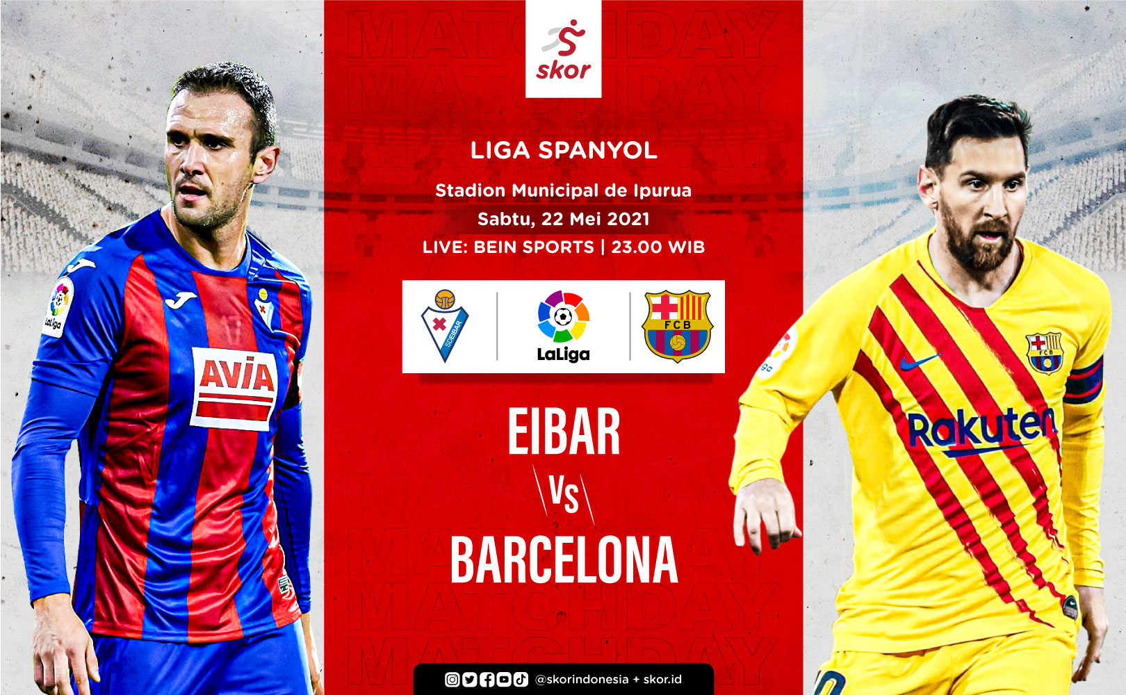Link Live Streaming Eibar vs Barcelona di Liga Spanyol