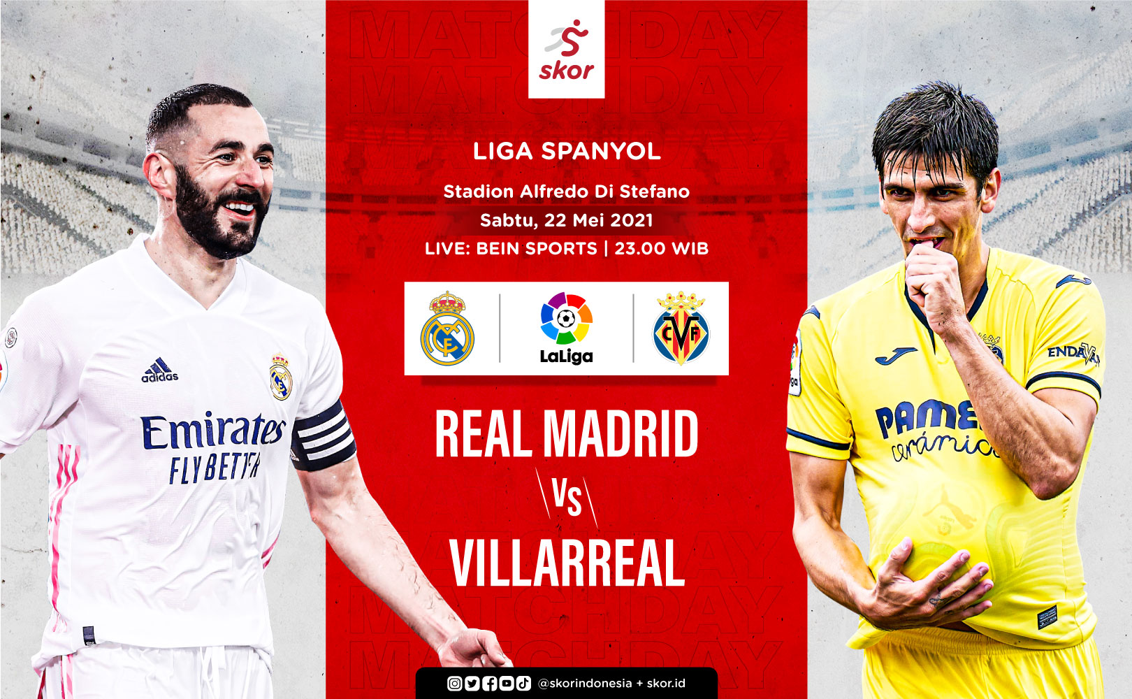 Link Live Streaming Real Madrid vs Villarreal di Liga Spanyol