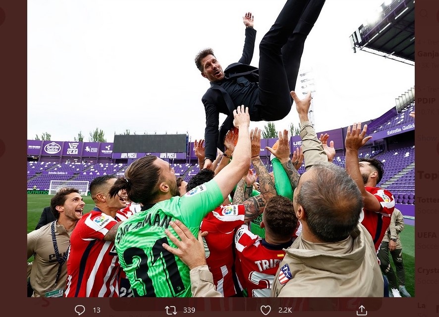 Satu Fans Atletico Madrid Meninggal Dunia saat Perayaan Gelar Juara Liga Spanyol 2020-2021