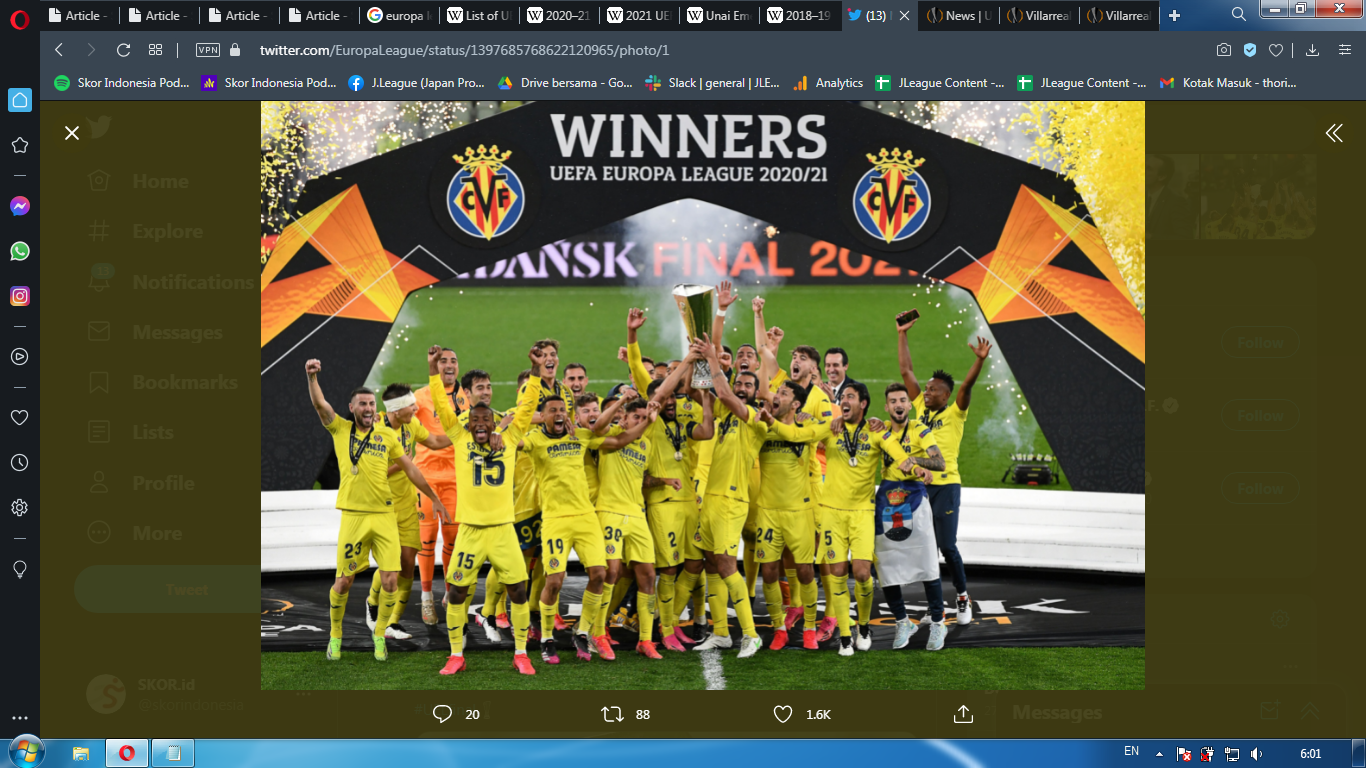 2 Hadiah Besar bagi Villarreal usai Juara Liga Europa, Liga Champions Menanti