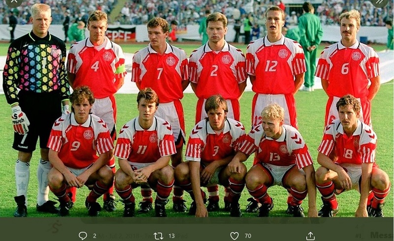 Inggris dan Denmark Pernah Sekali Bertemu di Piala Eropa, saat Tim Dinamit Jadi Juara