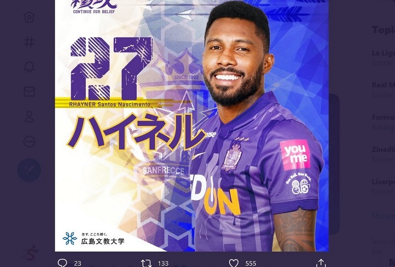 Gol Rhayner Terbaik Kedua dalam Meiji Yasuda J1 League Pekan Lalu