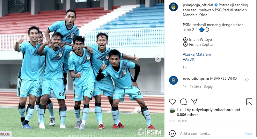 PSIM Yogyakarta Kalahkan PSG Pati, Pascalepas 13 Pemain