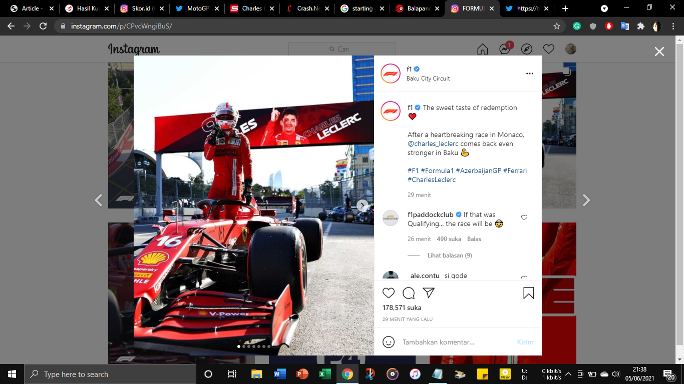 Jelang F1 GP Prancis 2021, Charles Leclerc Prediksi Ferrari Tak Sekompetitif di Monako dan Baku
