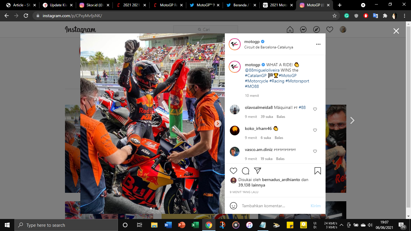 Miguel Oliviera Masih Optimistis Soal Kans Juara Dunia MotoGP 2021