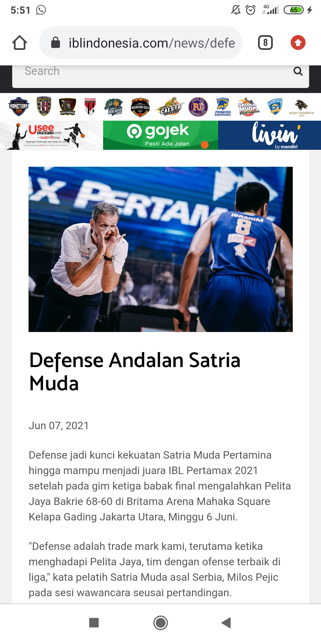 Jadi Pelatih Timnas Basket Indonesia, Milos Pejic Targetkan Medali SEA Games 2021