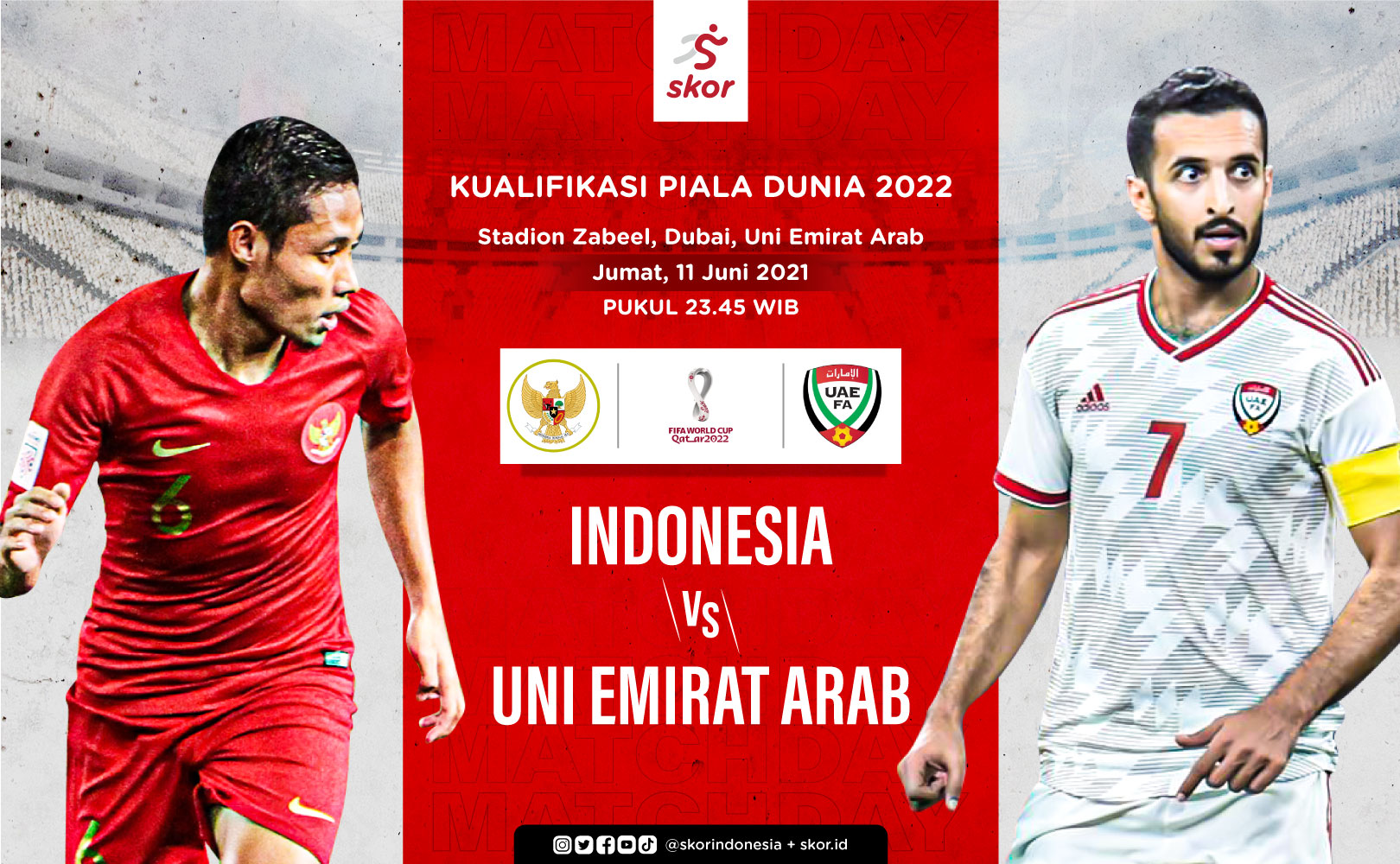 Link Live Streaming Timnas Indonesia vs UEA di Kualifikasi Piala Dunia 2022