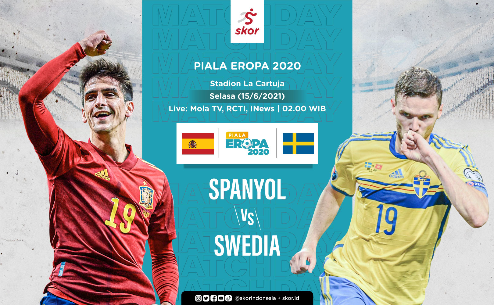 Link Live Streaming Spanyol vs Swedia di Piala Eropa 2020