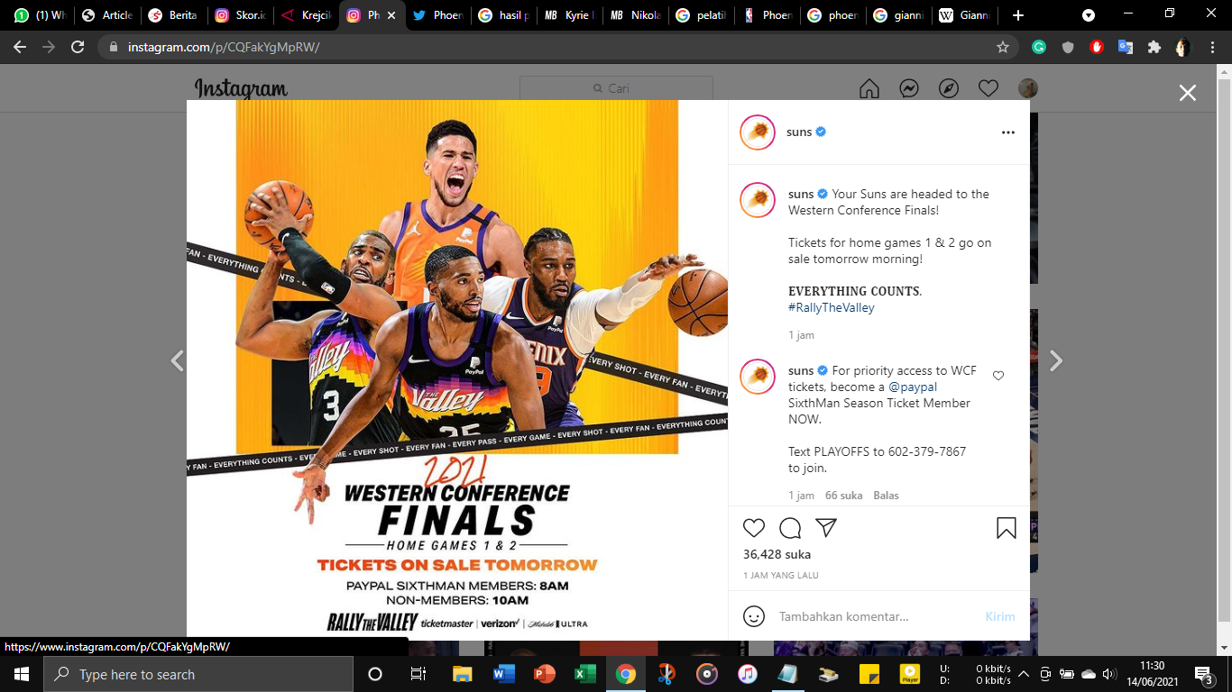 Hasil Playoff NBA 2021: Kalahkan Nuggets, Phoenix Suns Lolos ke Final Wilayah