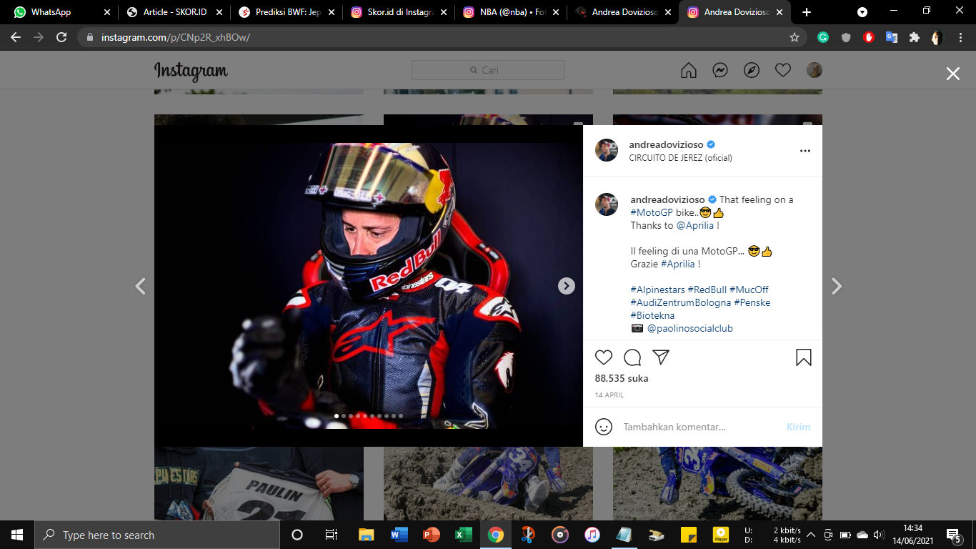 Alasan Andrea Dovizioso Belum Tentukan Masa Depannya di MotoGP