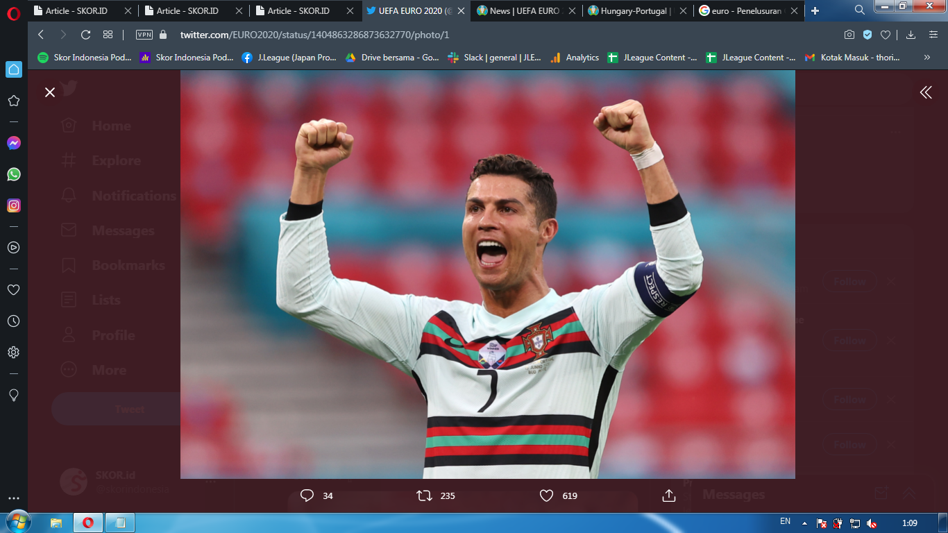 Rekor-Rekor Cristiano Ronaldo di Piala Eropa