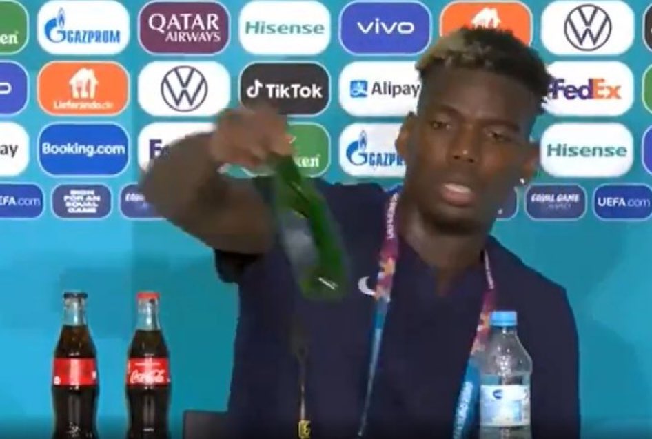 VIDEO: Detik-detik ketika Paul Pogba Singkirkan Botol Sponsor Euro 2020