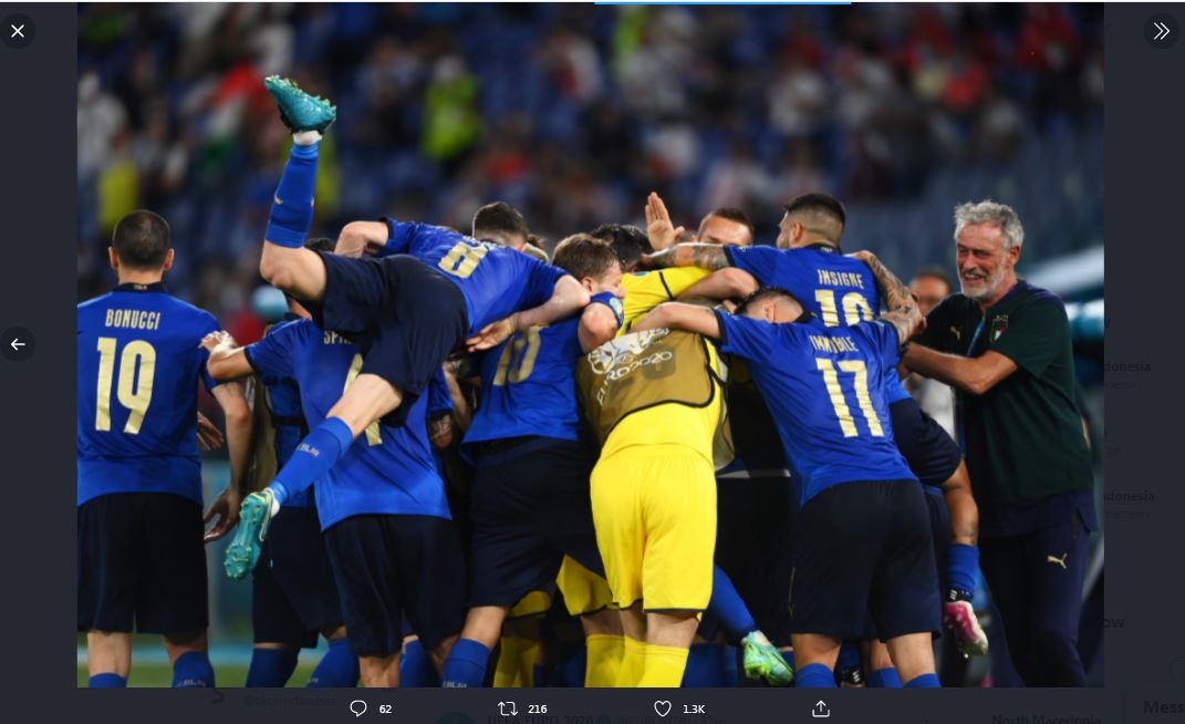 Liga Italia Masih Pemasok Gol Terbanyak di Piala Eropa 2020