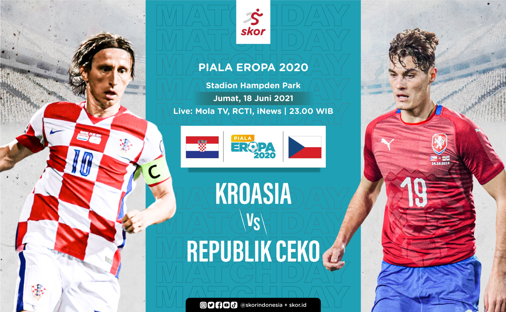 Prediksi Piala Eropa 2020 - Kroasia vs Republik Ceko: Vatreni Harus Lebih Tajam