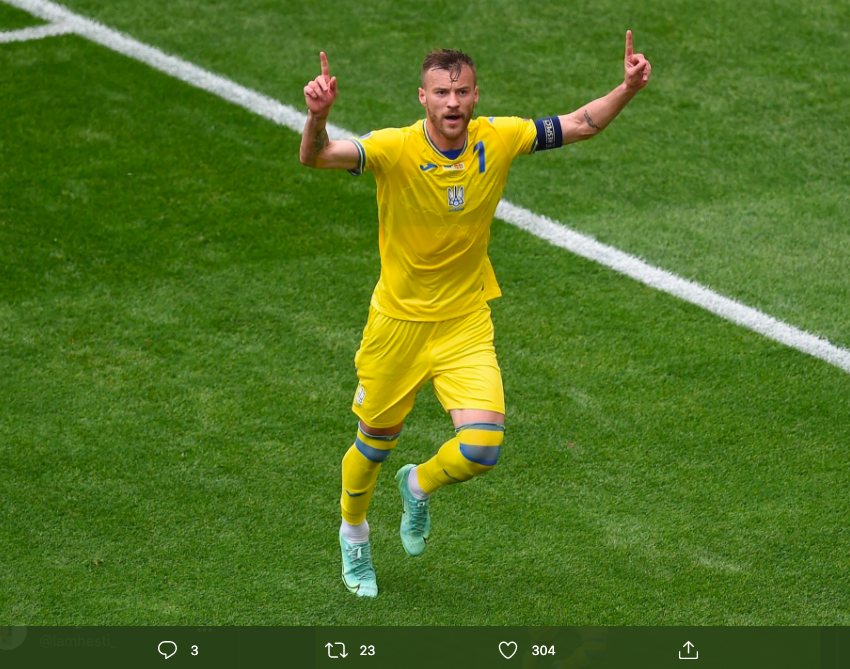 Hasil Ukraina vs Makedonia Utara di Piala Eropa 2020: Tim Biru-Kuning Menang 2-1