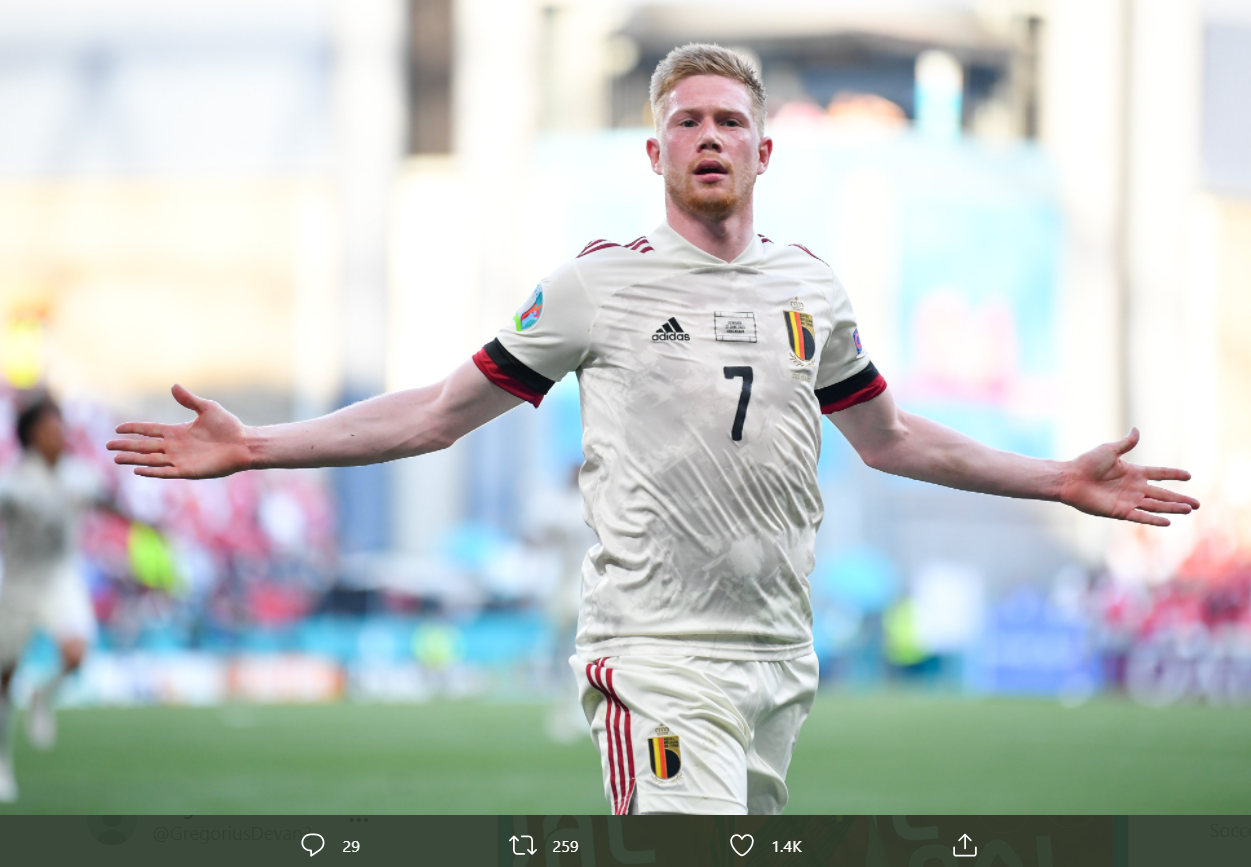 Hasil Denmark vs Belgia di Piala Eropa 2020: Masuk di Babak Kedua, Kevin de Bruyne Pahlawan Kemenangan Belgia