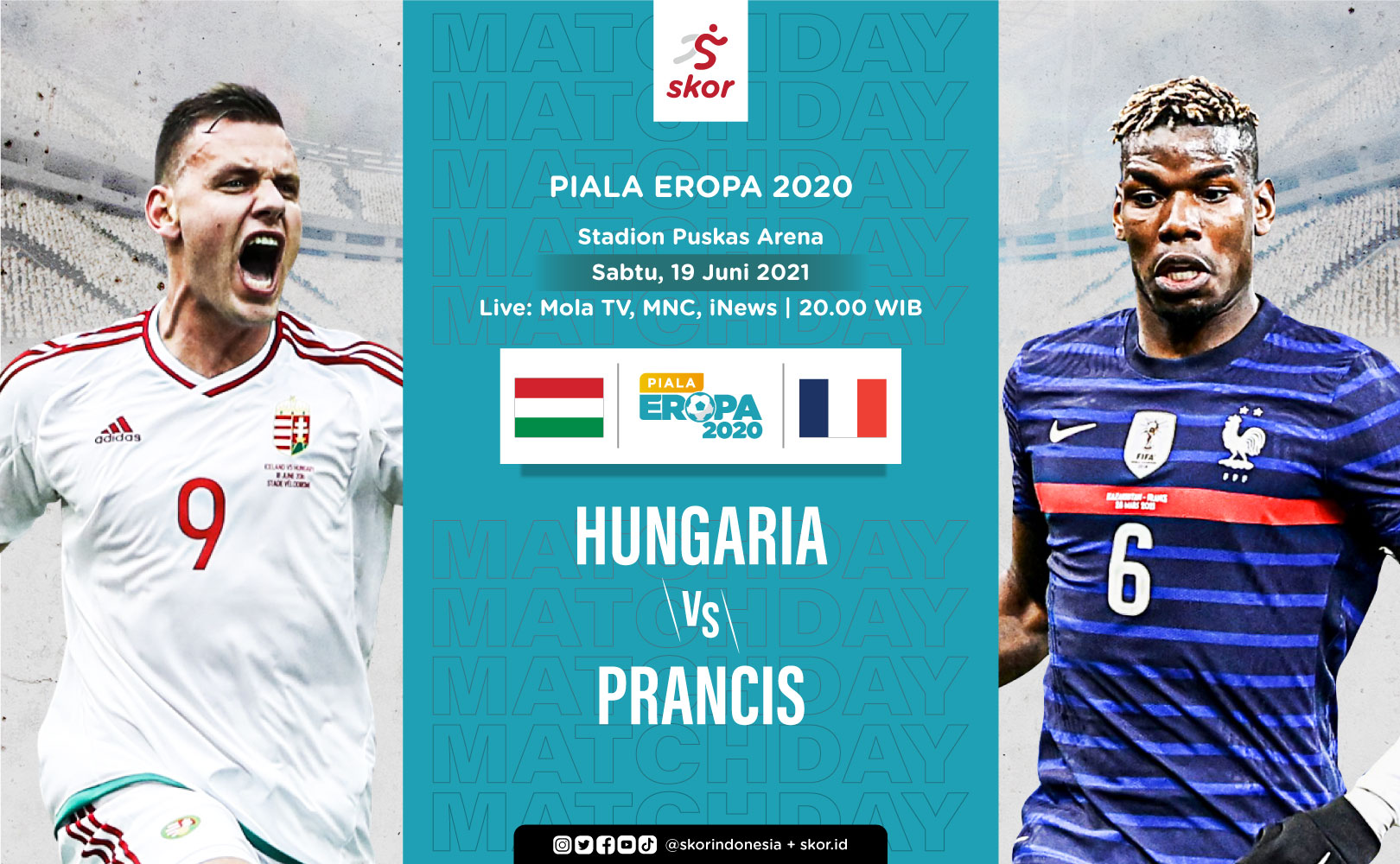 Link Live Streaming Hungaria vs Prancis di Piala Eropa 2020