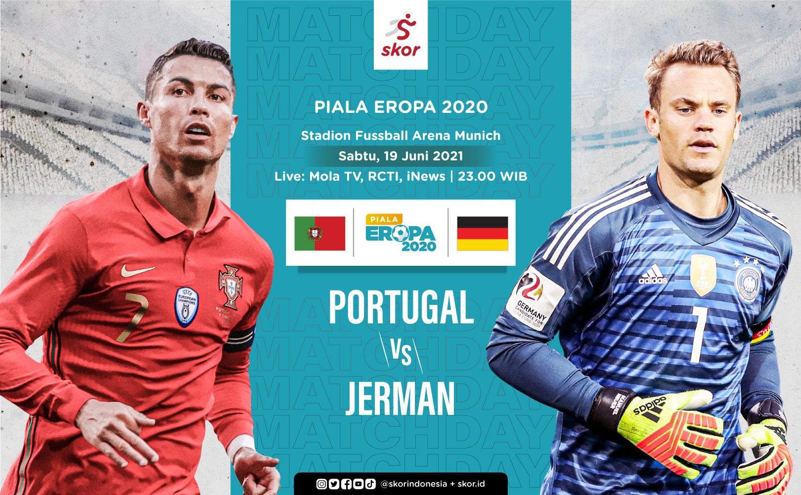 Prediksi Piala Eropa 2020 - Portugal vs Jerman: Duel Sengit Beda Misi