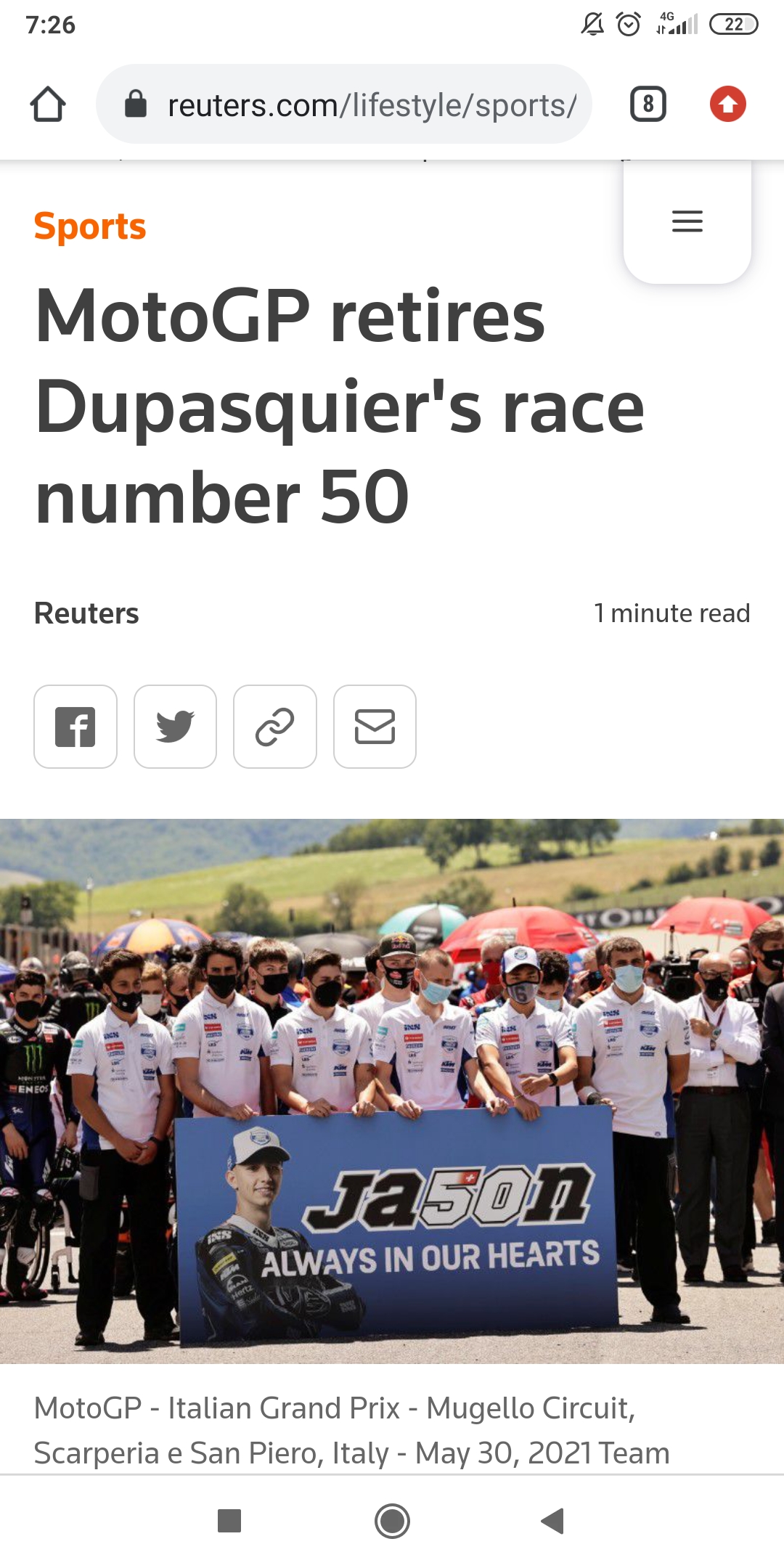Nomor 50 Milik Jason Dupasquier Dipensiunkan di Kelas Moto3