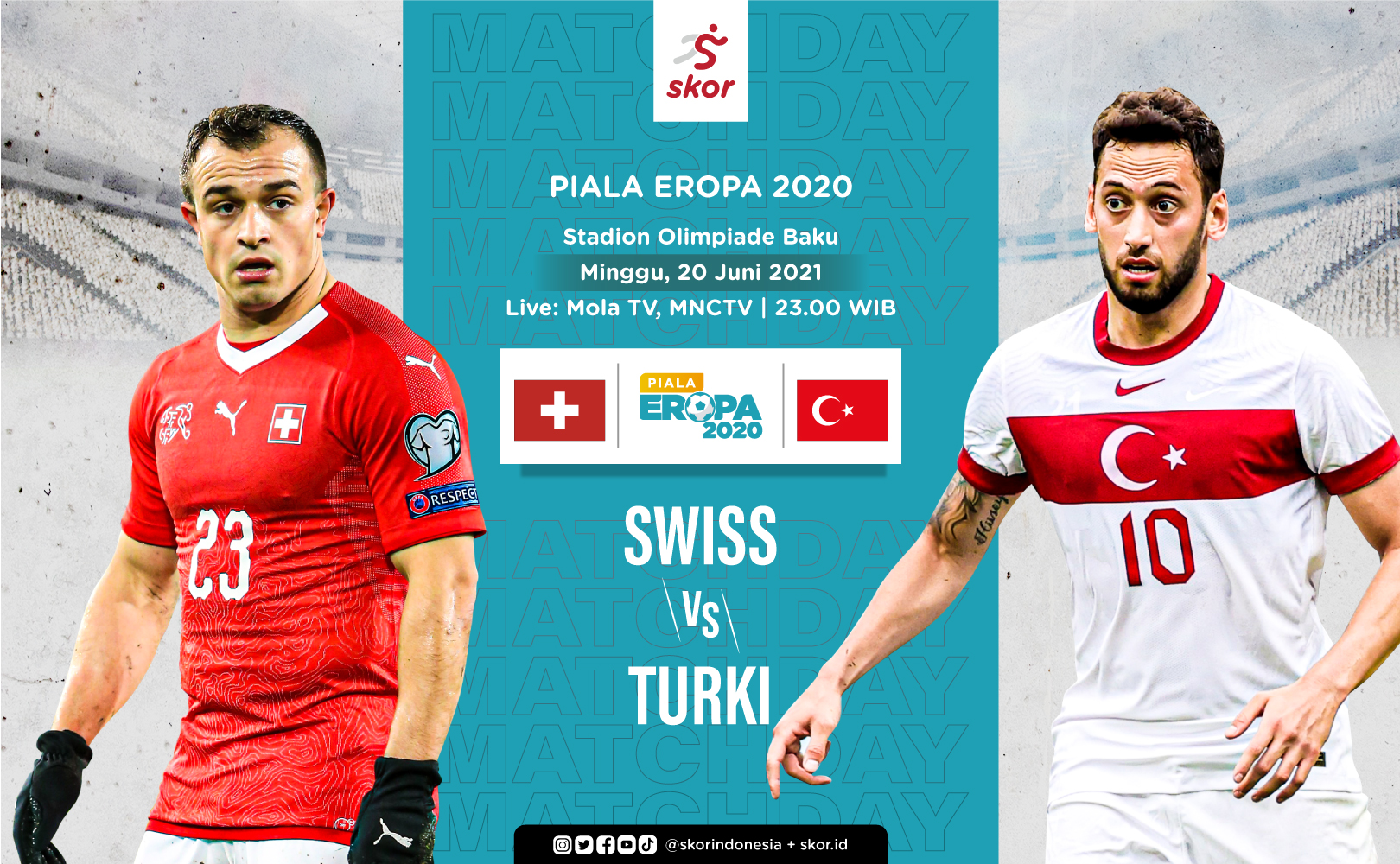 Link Live Streaming Swiss vs Turki di Euro 2020