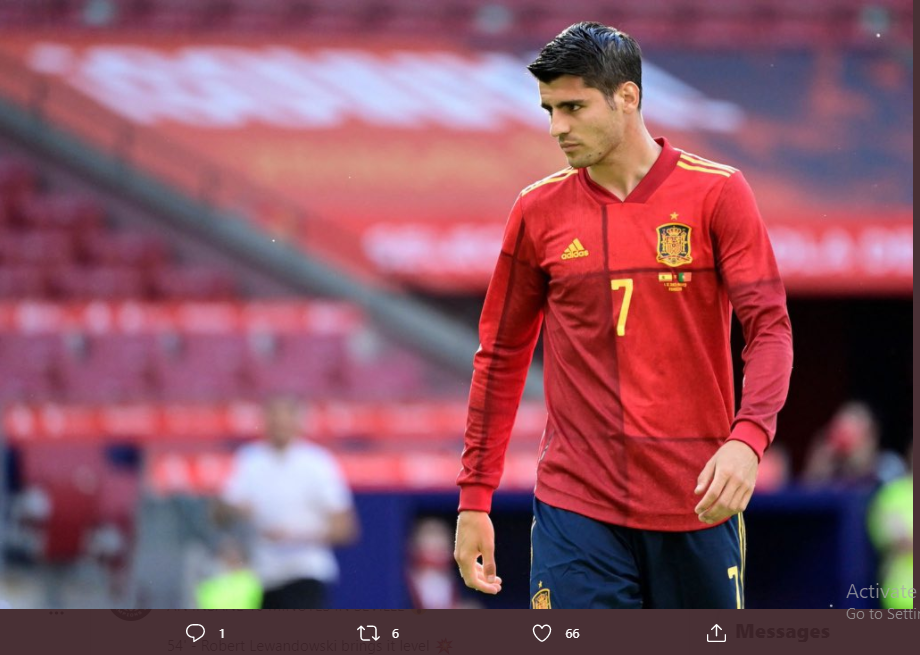 Piala Eropa 2020: Alvaro Morata Diminta Mundur dari Starting XI Timnas Spanyol