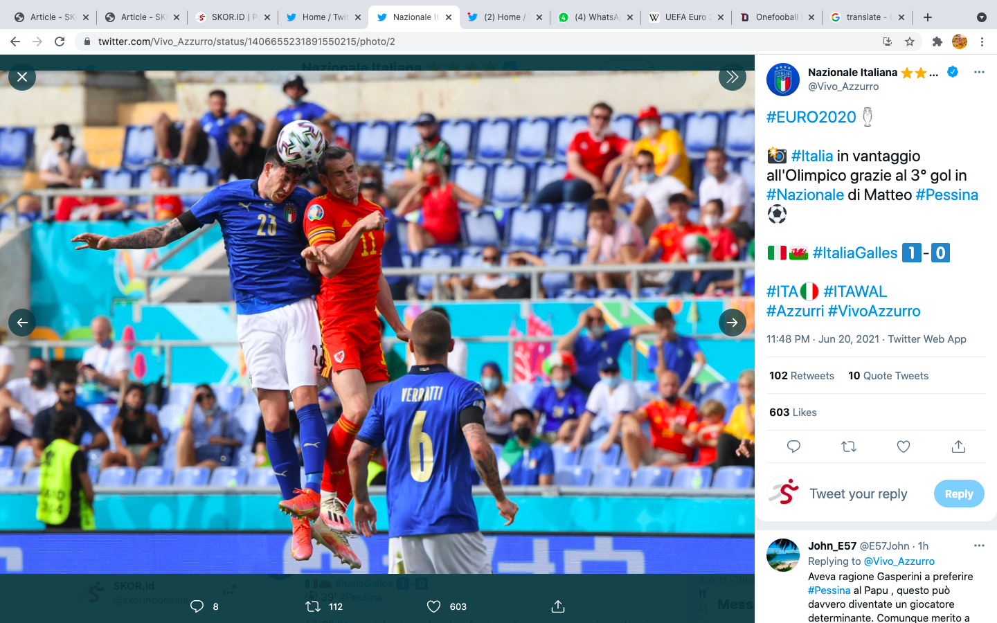 Italia vs Wales: Alessandro Bastoni Ungkap Arahan Roberto Mancini