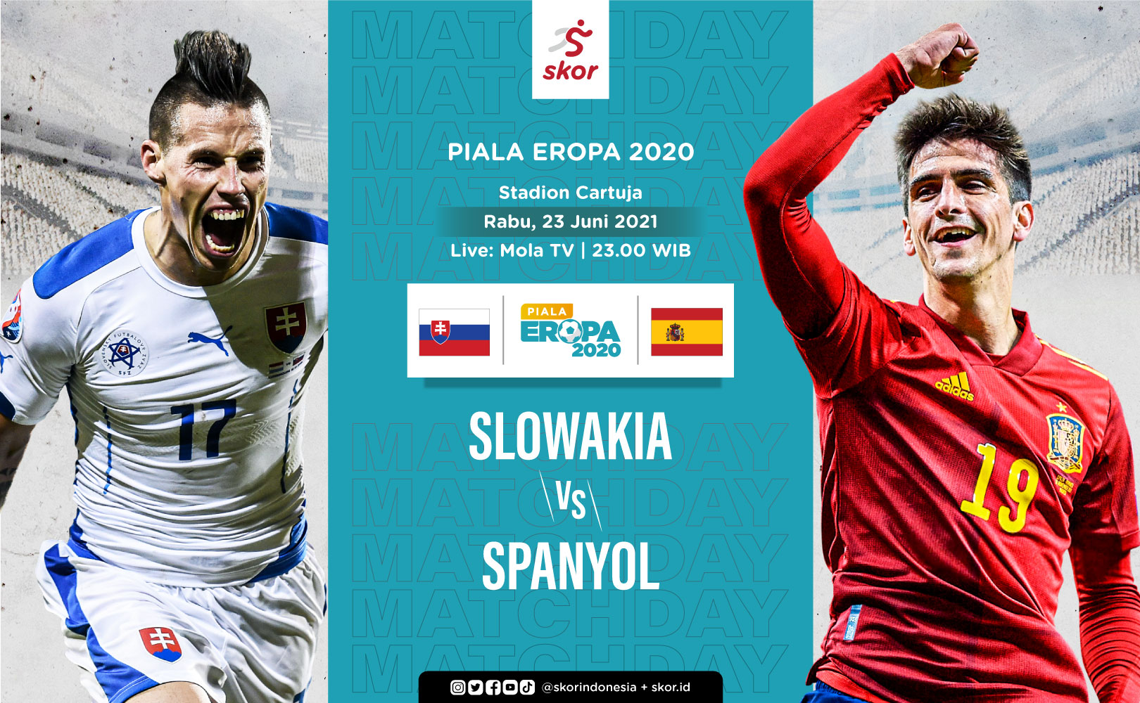 Link Live Streaming Slowakia vs Spanyol di Euro 2020