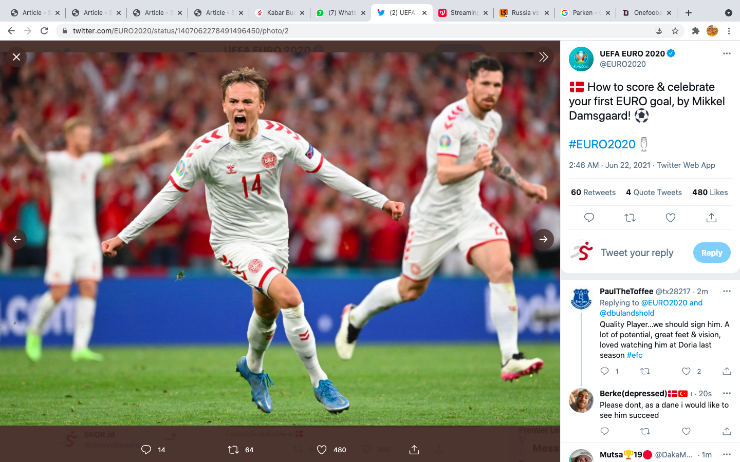 3 Drama Denmark sebelum Lolos 16 Besar Piala Eropa 2020