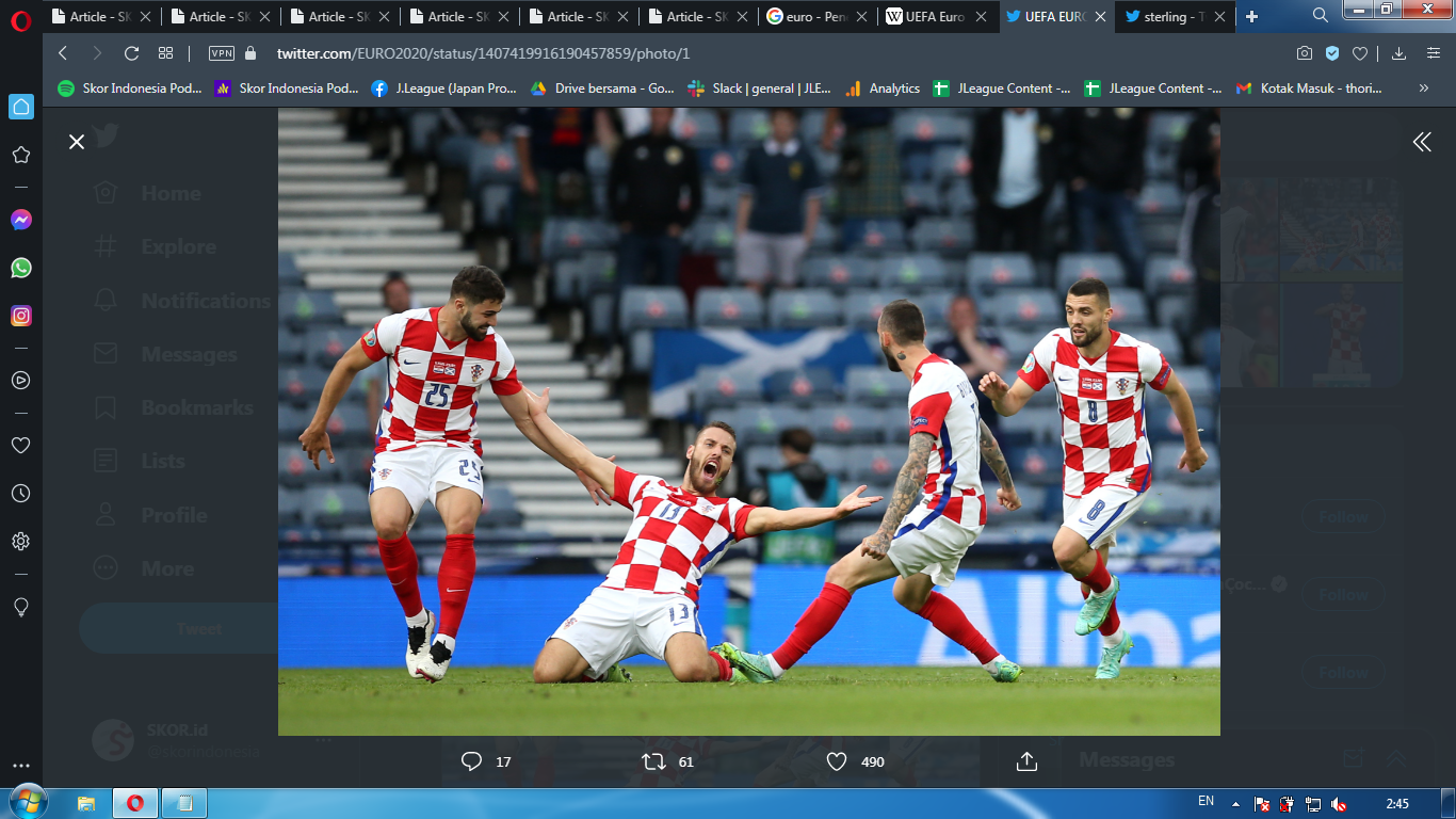 Hasil Kroasia vs Skotlandia di Piala Eropa 2020: Modric Bersinar, Kroasia Lolos 16 Besar