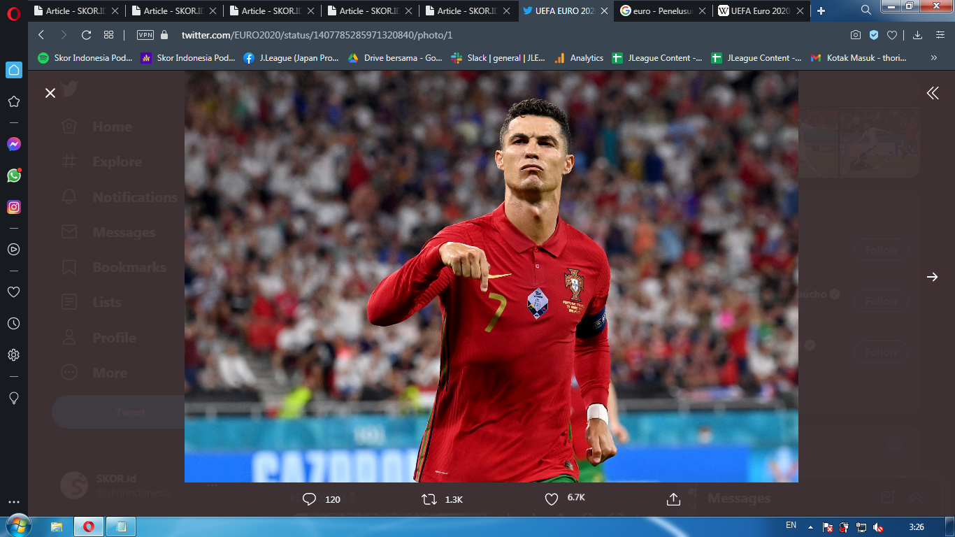 Jimat Cinta di Kedua Kaki Cristiano Ronaldo dalam Piala Eropa 2020