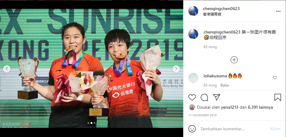 Chen Qingchen/Jia Yifan Fokus Genjot Rasa Percaya Diri untuk Olimpiade Tokyo 2020