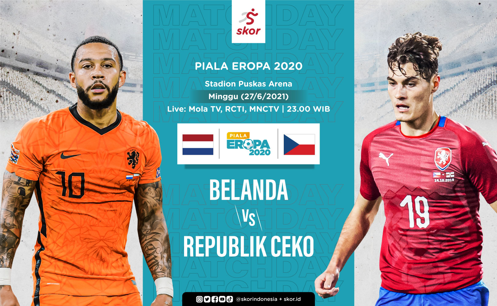 Link Live Streaming Belanda vs Republik Ceko di Piala Eropa 2020