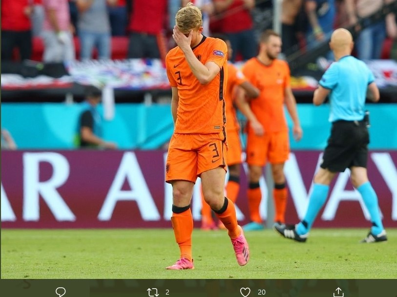 Hasil Belanda vs Republik Ceko di Piala Eropa 2020: Kartu Merah De Ligt, Tim Oranye Angkat Koper