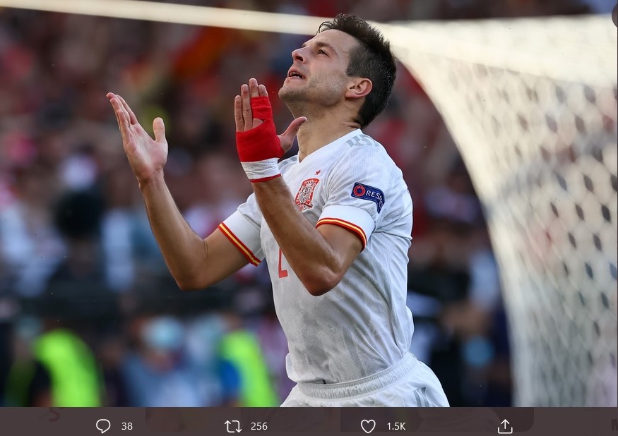 Video: Kata Cesar Azpilicueta Seusai Cetak Gol Pertama untuk Spanyol