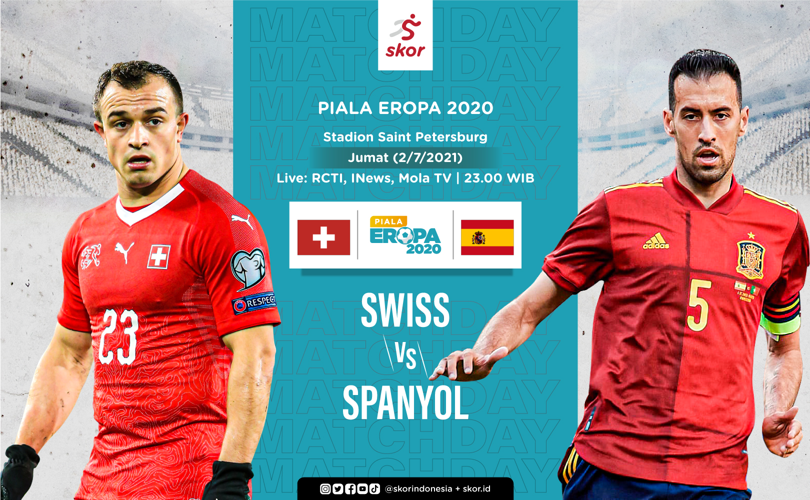 Prediksi Piala Eropa 2020 - Swiss vs Spanyol: Meski Tipis, La Furia Roja Menang Statistik