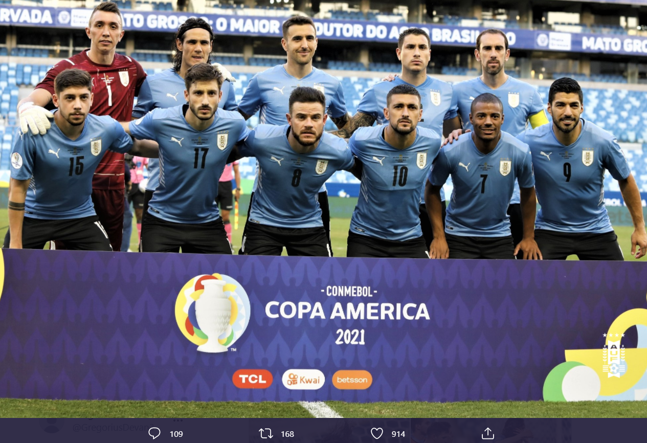 Link Live Streaming Uruguay vs Kolombia di Copa America 2021