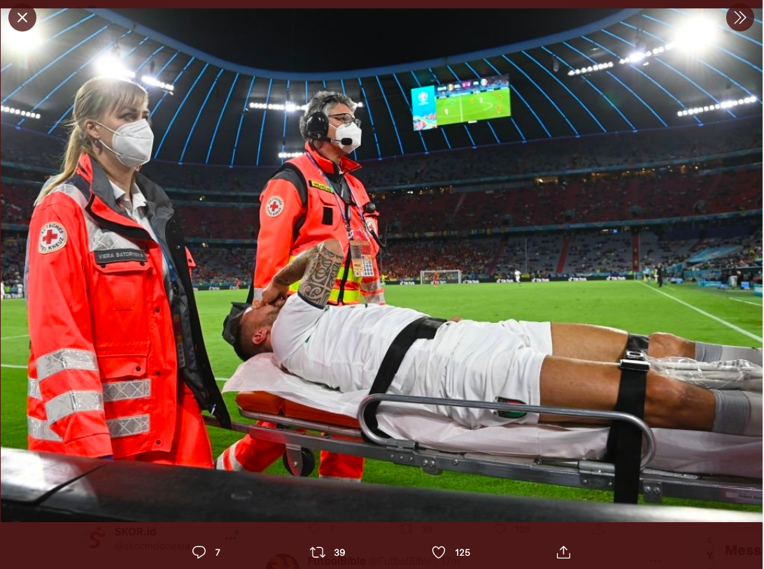 Euro 2020: Cedera Lawan Belgia, Leonardo Spinazzola Diprediksi Absen Setahun