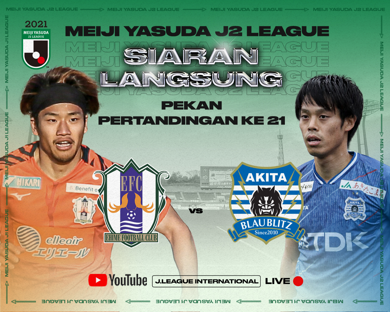 Saksikan Gratis Sekarang! J2 League: Ehime FC vs Blaublitz Akita